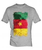 Cameroon Grunge Flag Mens T-Shirt