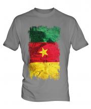 Cameroon Grunge Flag Mens T-Shirt
