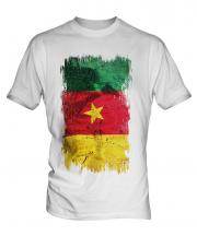 Cameroon Grunge Flag Mens T-Shirt