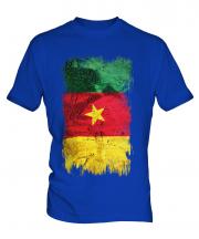 Cameroon Grunge Flag Mens T-Shirt
