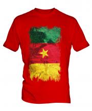 Cameroon Grunge Flag Mens T-Shirt