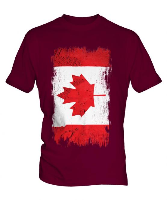 Canada Grunge Flag Mens T-Shirt