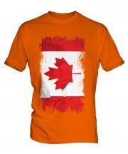 Canada Grunge Flag Mens T-Shirt