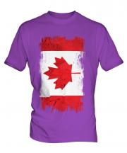 Canada Grunge Flag Mens T-Shirt