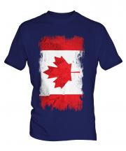 Canada Grunge Flag Mens T-Shirt