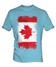 Canada Grunge Flag Mens T-Shirt