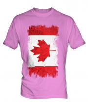 Canada Grunge Flag Mens T-Shirt