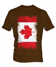 Canada Grunge Flag Mens T-Shirt