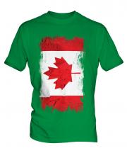 Canada Grunge Flag Mens T-Shirt