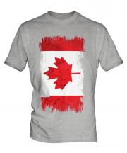 Canada Grunge Flag Mens T-Shirt