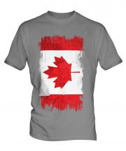 Canada Grunge Flag Mens T-Shirt