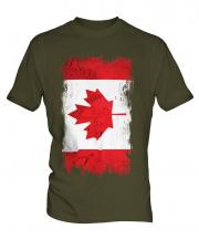 Canada Grunge Flag Mens T-Shirt