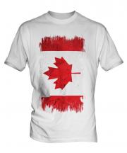 Canada Grunge Flag Mens T-Shirt