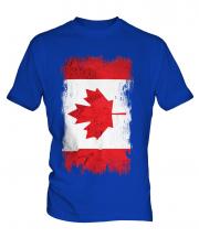 Canada Grunge Flag Mens T-Shirt
