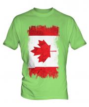 Canada Grunge Flag Mens T-Shirt