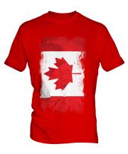 Canada Grunge Flag Mens T-Shirt