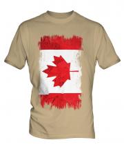 Canada Grunge Flag Mens T-Shirt
