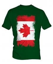 Canada Grunge Flag Mens T-Shirt