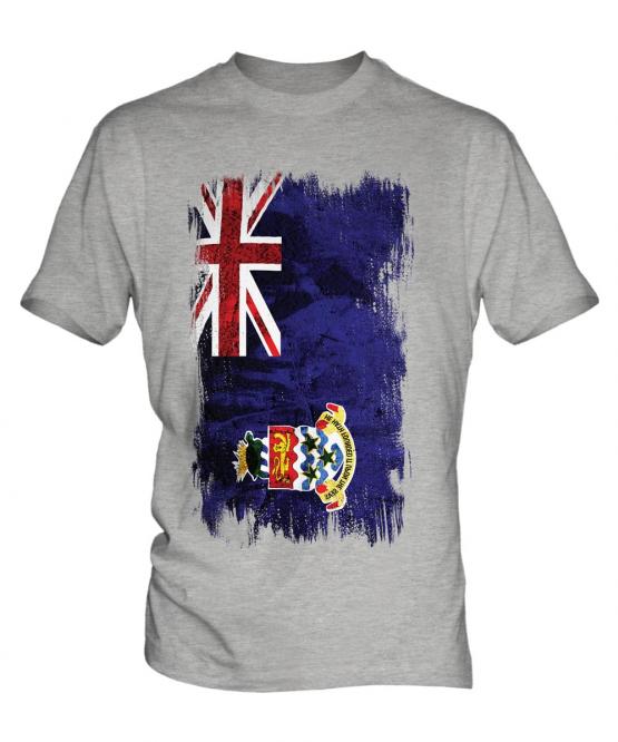 Cayman Islands Grunge Flag Mens T-Shirt