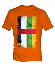 Central African Republic Grunge Flag Mens T-Shirt