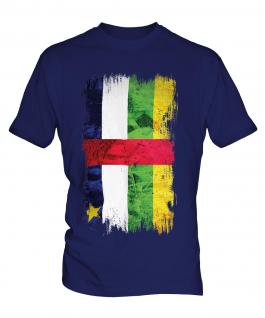 Central African Republic Grunge Flag Mens T-Shirt