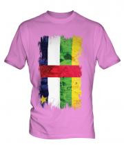 Central African Republic Grunge Flag Mens T-Shirt