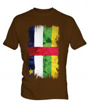 Central African Republic Grunge Flag Mens T-Shirt