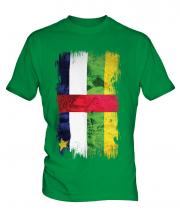 Central African Republic Grunge Flag Mens T-Shirt