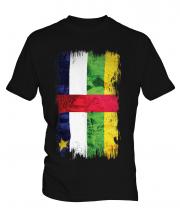 Central African Republic Grunge Flag Mens T-Shirt
