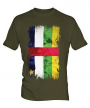Central African Republic Grunge Flag Mens T-Shirt