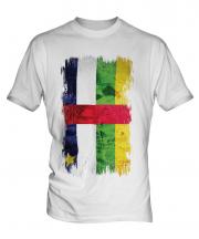 Central African Republic Grunge Flag Mens T-Shirt