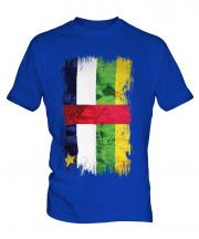 Central African Republic Grunge Flag Mens T-Shirt
