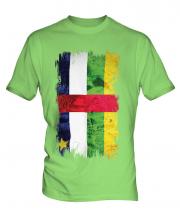 Central African Republic Grunge Flag Mens T-Shirt