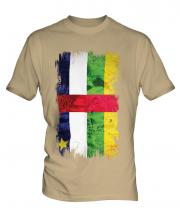 Central African Republic Grunge Flag Mens T-Shirt