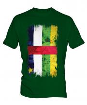 Central African Republic Grunge Flag Mens T-Shirt