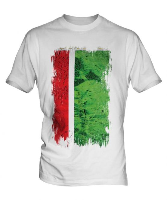 Chechen Republic Grunge Flag Mens T-Shirt