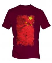 China Grunge Flag Mens T-Shirt