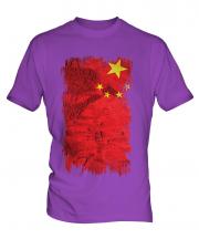 China Grunge Flag Mens T-Shirt