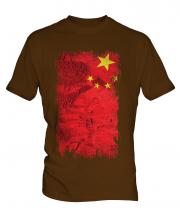 China Grunge Flag Mens T-Shirt