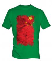 China Grunge Flag Mens T-Shirt
