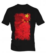 China Grunge Flag Mens T-Shirt