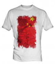 China Grunge Flag Mens T-Shirt