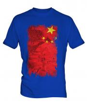 China Grunge Flag Mens T-Shirt