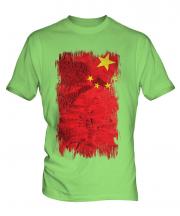 China Grunge Flag Mens T-Shirt