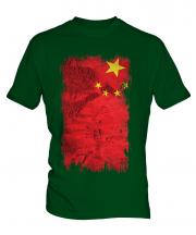 China Grunge Flag Mens T-Shirt