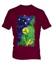 Christmas Island Grunge Flag Mens T-Shirt