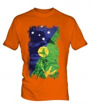 Christmas Island Grunge Flag Mens T-Shirt