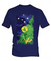 Christmas Island Grunge Flag Mens T-Shirt