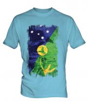 Christmas Island Grunge Flag Mens T-Shirt