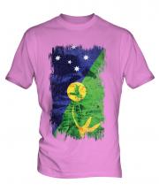 Christmas Island Grunge Flag Mens T-Shirt